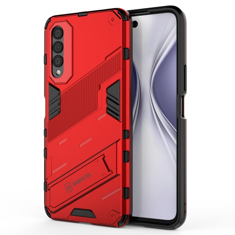 Punk Armor 2 in 1 PC + TPU Shockproof Case with Invisible Holder, For OnePlus Nord 2 5G, For Honor X20 SE