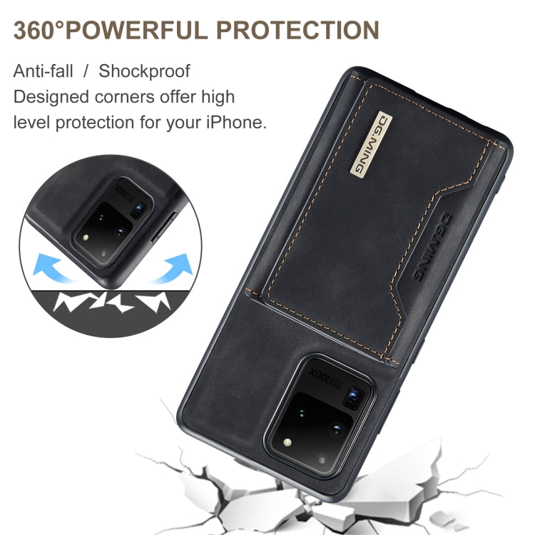 DG.MING M2 Series 3-Fold Multi Card Bag Back Cover Shockproof Case with Wallet & Holder Function, For Samsung Galaxy S20 Ultra, For Samsung Galaxy S20+
