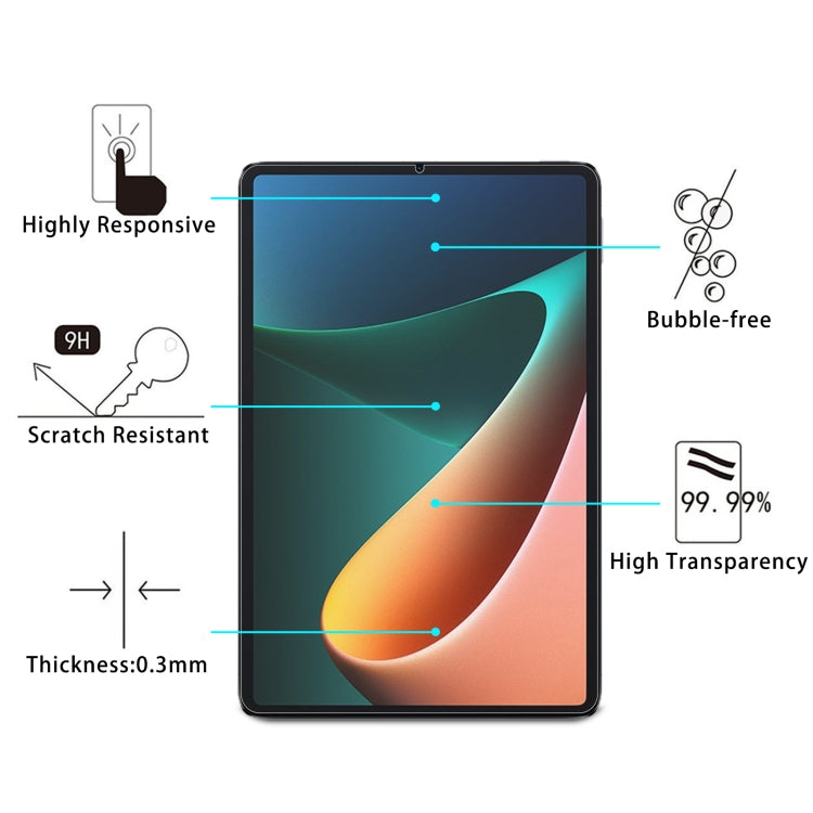 9H 2.5D Explosion-proof Tempered Glass Film, For Xiaomi Pad 5 (1 PC)