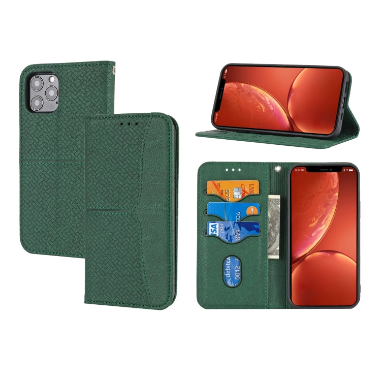 Woven Texture Stitching Magnetic Horizontal Flip PU Leather Case with Holder & Card Slots & Wallet & Lanyard, For iPhone 13 Pro, For iPhone 13 Pro Max, For iPhone SE 2022 / SE 2020 / 8 / 7, For iPhone XR, For iPhone X / XS, For iPhone XS Max