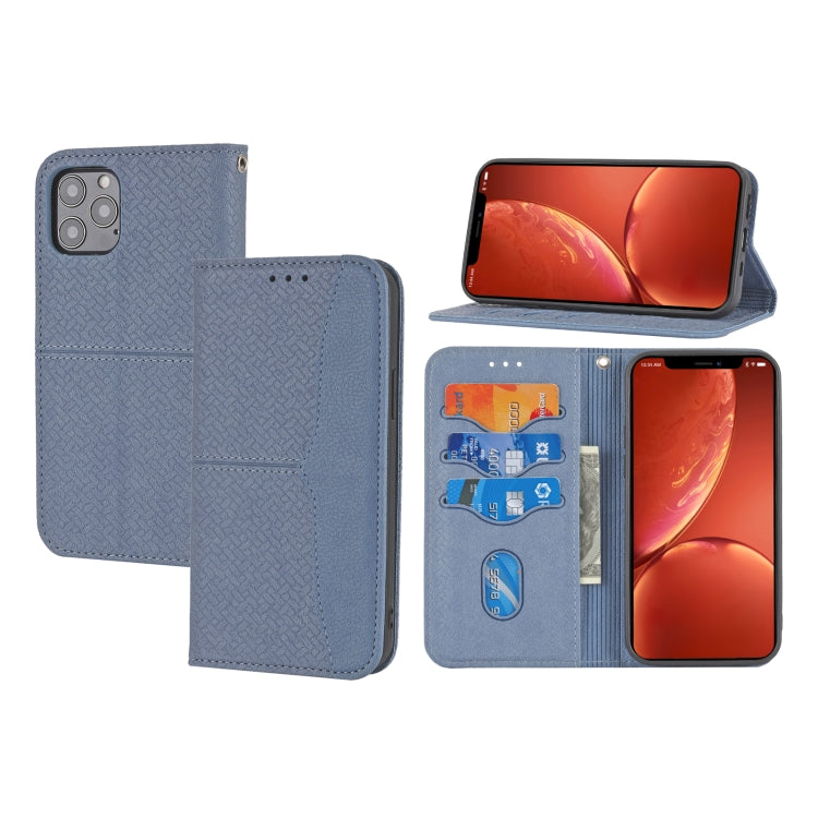 Woven Texture Stitching Magnetic Horizontal Flip PU Leather Case with Holder & Card Slots & Wallet & Lanyard, For iPhone 13 Pro, For iPhone 13 Pro Max, For iPhone SE 2022 / SE 2020 / 8 / 7, For iPhone XR, For iPhone X / XS, For iPhone XS Max