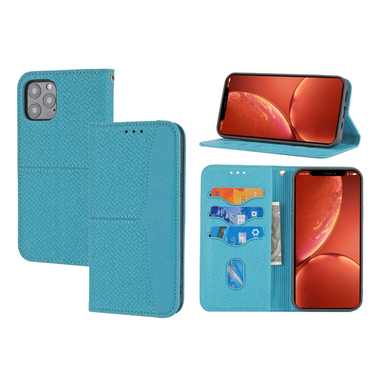 Woven Texture Stitching Magnetic Horizontal Flip PU Leather Case with Holder & Card Slots & Wallet & Lanyard, For iPhone 13 Pro, For iPhone 13 Pro Max, For iPhone SE 2022 / SE 2020 / 8 / 7, For iPhone XR, For iPhone X / XS, For iPhone XS Max