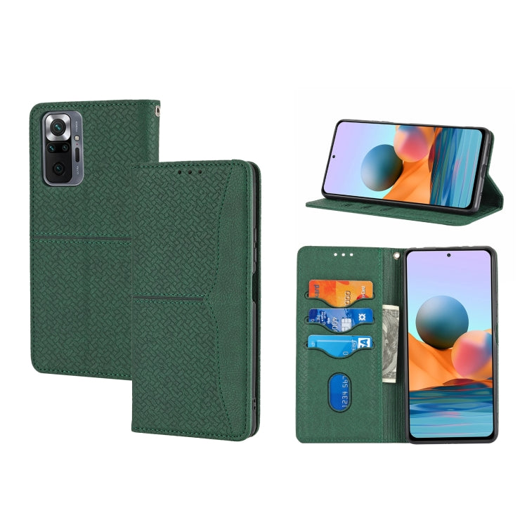 Woven Texture Stitching Magnetic Horizontal Flip PU Leather Case with Holder & Card Slots & Wallet & Lanyard, For Xiaomi Redmi Note 9 5G, For Xiaomi Redmi Note 9 Pro Max, For Xiaomi Redmi Note 10, For Xiaomi Redmi Note 10 5G                            ...