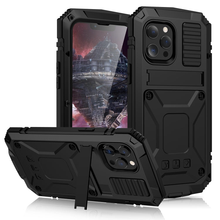 R-JUST Shockproof Waterproof Dust-proof Metal + Silicone Protective Case with Holder, For iPhone 13, For iPhone 13 Pro, For iPhone 13 Pro Max, For iPhone 13 mini