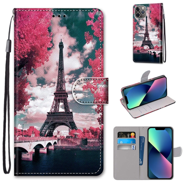 Coloured Drawing Cross Texture Horizontal Flip PU Leather Case with Holder & Card Slots & Wallet & Lanyard, For iPhone 13 mini, For iPhone 13