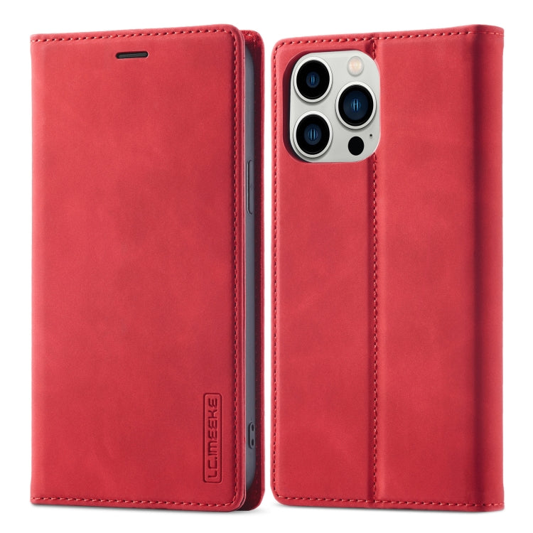 LC.IMEEKE Strong Magnetic PU + Matte TPU Horizontal Flip Leather Case with Holder & Card Slots & Wallet, For iPhone 13 mini, For iPhone 13, For iPhone 13 Pro, For iPhone 13 Pro Max