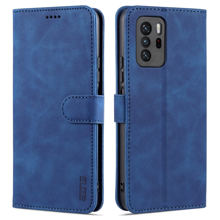 AZNS Skin Feel Calf Texture Horizontal Flip Leather Case with Card Slots & Holder & Wallet, For Xiaomi Redmi Note 9 Pro 5G, For Xiaomi Mi 10T Lite 5G, For Xiaomi Redmi Note 10 Pro 5G, For Xiaomi Poco X3 GT, For Xiaomi Mi 10S, For OPPO A16