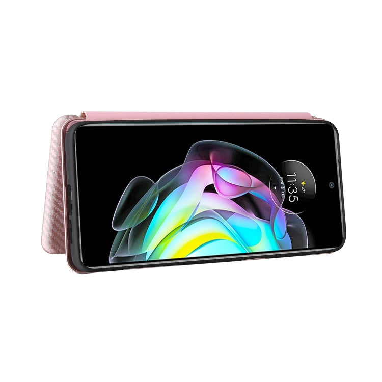 Carbon Fiber Texture Magnetic Horizontal Flip TPU + PC + PU Leather Case with Card Slot, For Motorola Edge 20, For Samsung Galaxy Z Fold3 5G, For OnePlus Nord 2 5G