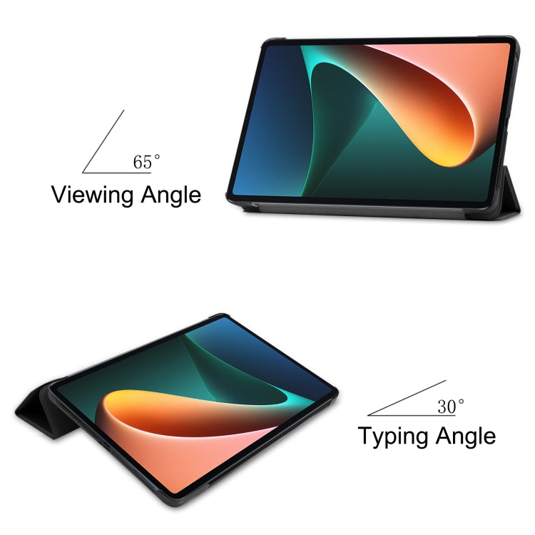 Custer Texture Horizontal Flip Leather Case with Three-folding Holder & Sleep / Wake-up Function, For Xiaomi Pad 5