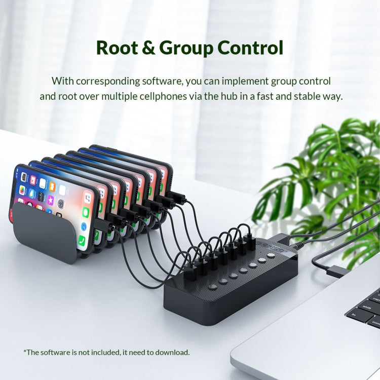ORICO CT2U3-7AB-WH 7 In 1 Plastic Stripes Multi-Port USB HUB with Individual Switches,, CT2U3-7AB-BK UK Plug, CT2U3-7AB-WH UK Plug, CT2U3-7AB-BK EU Plug, CT2U3-7AB-WH EU Plug, CT2U3-7AB-BK AU Plug, CT2U3-7AB-WH AU Plug