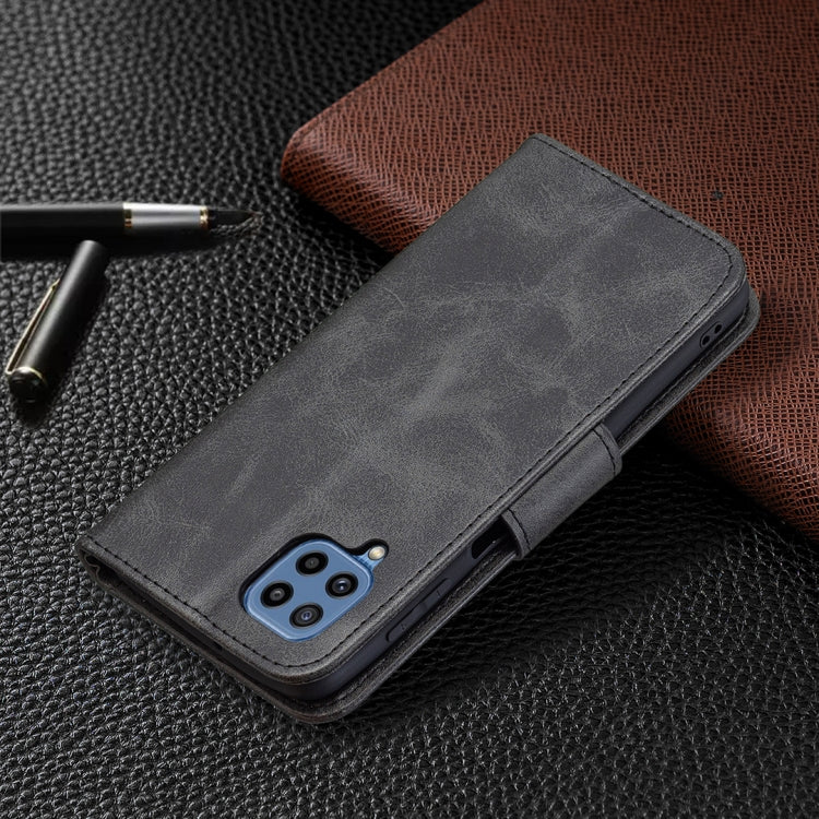 Retro Lambskin Texture Pure Color Horizontal Flip PU Leather Case with Holder & Card Slots & Wallet & Lanyard, For Samsung Galaxy M32
