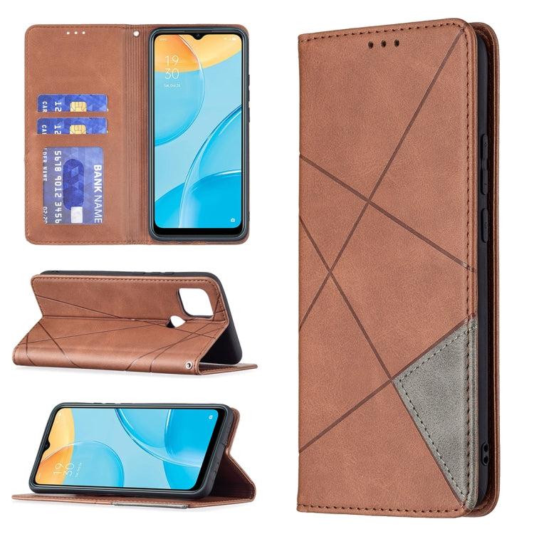 Rhombus Texture Horizontal Flip Magnetic Leather Case with Holder & Card Slots, For OPPO A7, For OPPO A15, For OPPO A54 4G / A55 5G, For OPPO A74 4G / F19 4G, For OPPO A74 5G / A93 5G / A54 5G, For OPPO A94 4G / Reno 5F / F19 Pro                       ...