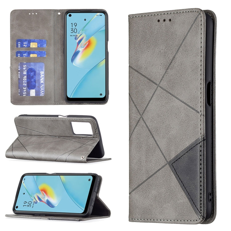 Rhombus Texture Horizontal Flip Magnetic Leather Case with Holder & Card Slots, For OPPO A7, For OPPO A15, For OPPO A54 4G / A55 5G, For OPPO A74 4G / F19 4G, For OPPO A74 5G / A93 5G / A54 5G, For OPPO A94 4G / Reno 5F / F19 Pro                       ...