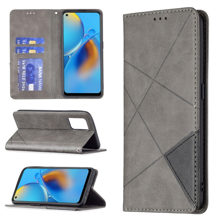 Rhombus Texture Horizontal Flip Magnetic Leather Case with Holder & Card Slots, For OPPO A7, For OPPO A15, For OPPO A54 4G / A55 5G, For OPPO A74 4G / F19 4G, For OPPO A74 5G / A93 5G / A54 5G, For OPPO A94 4G / Reno 5F / F19 Pro                       ...