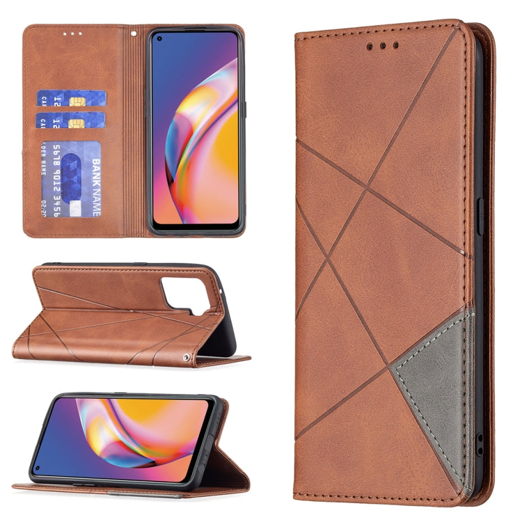 Rhombus Texture Horizontal Flip Magnetic Leather Case with Holder & Card Slots, For OPPO A7, For OPPO A15, For OPPO A54 4G / A55 5G, For OPPO A74 4G / F19 4G, For OPPO A74 5G / A93 5G / A54 5G, For OPPO A94 4G / Reno 5F / F19 Pro                       ...