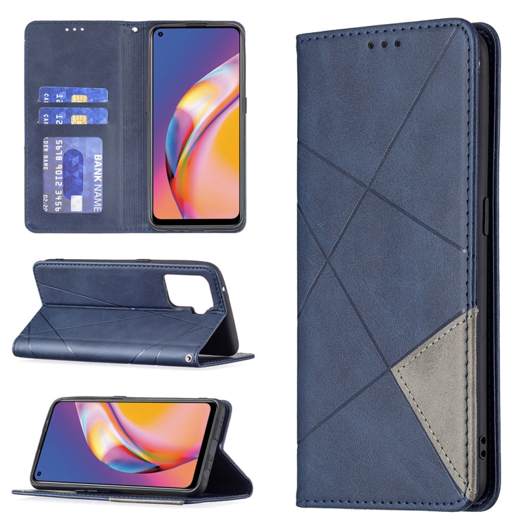 Rhombus Texture Horizontal Flip Magnetic Leather Case with Holder & Card Slots, For OPPO A7, For OPPO A15, For OPPO A54 4G / A55 5G, For OPPO A74 4G / F19 4G, For OPPO A74 5G / A93 5G / A54 5G, For OPPO A94 4G / Reno 5F / F19 Pro                       ...