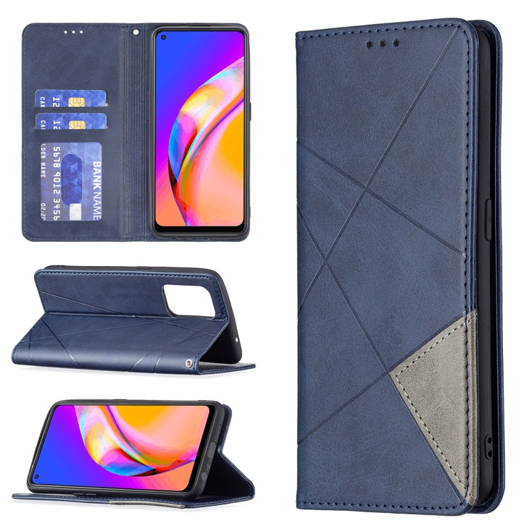 Rhombus Texture Horizontal Flip Magnetic Leather Case with Holder & Card Slots, For OPPO A7, For OPPO A15, For OPPO A54 4G / A55 5G, For OPPO A74 4G / F19 4G, For OPPO A74 5G / A93 5G / A54 5G, For OPPO A94 4G / Reno 5F / F19 Pro                       ...