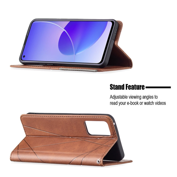 Rhombus Texture Horizontal Flip Magnetic Leather Case with Holder & Card Slots, For OPPO Reno6, For OPPO Realme 8 / 8 Pro, For OPPO Realme C15 / C12 / C25, For OPPO Realme C21 / C20, For OPPO Realme 8 5G / V13