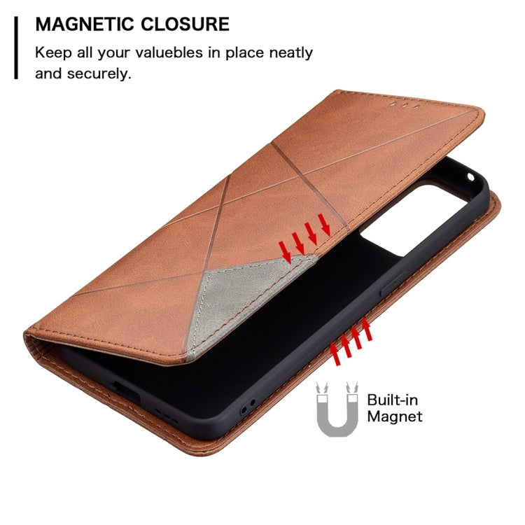 Rhombus Texture Horizontal Flip Magnetic Leather Case with Holder & Card Slots, For OPPO Reno6, For OPPO Realme 8 / 8 Pro, For OPPO Realme C15 / C12 / C25, For OPPO Realme C21 / C20, For OPPO Realme 8 5G / V13