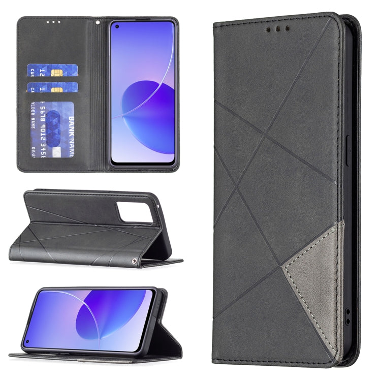 Rhombus Texture Horizontal Flip Magnetic Leather Case with Holder & Card Slots, For OPPO Reno6, For OPPO Realme 8 / 8 Pro, For OPPO Realme C15 / C12 / C25, For OPPO Realme C21 / C20, For OPPO Realme 8 5G / V13