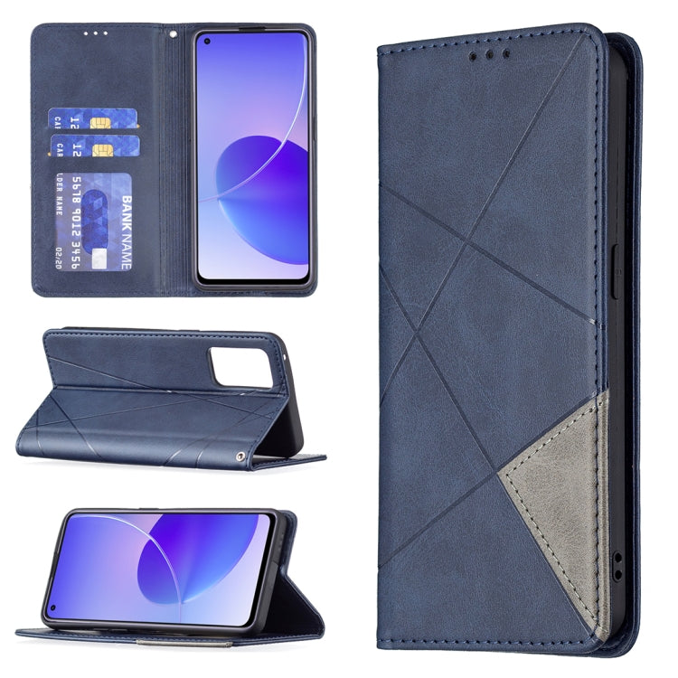Rhombus Texture Horizontal Flip Magnetic Leather Case with Holder & Card Slots, For OPPO Reno6, For OPPO Realme 8 / 8 Pro, For OPPO Realme C15 / C12 / C25, For OPPO Realme C21 / C20, For OPPO Realme 8 5G / V13