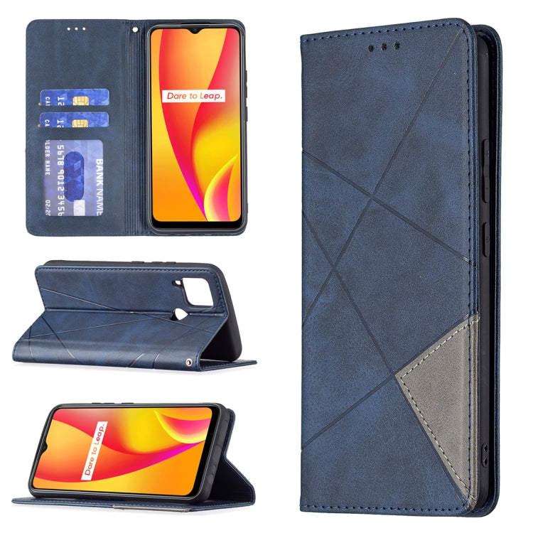 Rhombus Texture Horizontal Flip Magnetic Leather Case with Holder & Card Slots, For OPPO Reno6, For OPPO Realme 8 / 8 Pro, For OPPO Realme C15 / C12 / C25, For OPPO Realme C21 / C20, For OPPO Realme 8 5G / V13