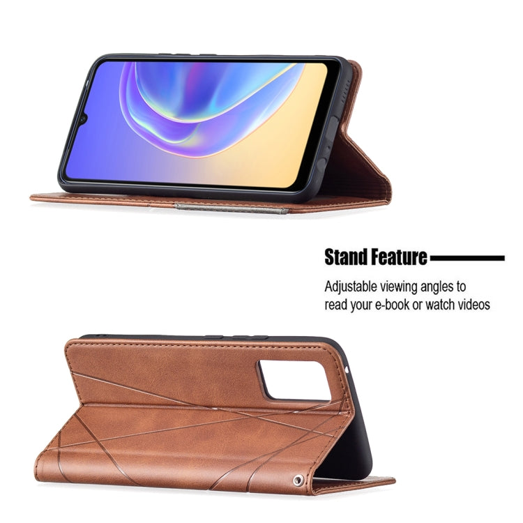 Rhombus Texture Horizontal Flip Magnetic Leather Case with Holder & Card Slots, For vivo V21e 4G, For vivo V21e 5G, For vivo V21, For vivo Y11/Y15/Y12/Y17, For vivo Y20, For vivo Y51 2020 / Y51a / Y51s