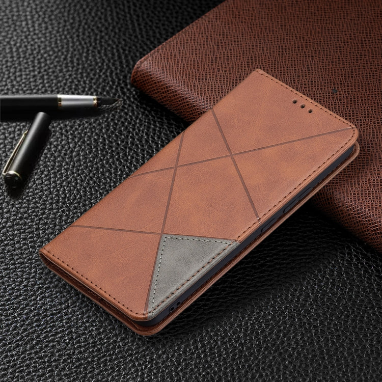 Rhombus Texture Horizontal Flip Magnetic Leather Case with Holder & Card Slots, For vivo V21e 4G, For vivo V21e 5G, For vivo V21, For vivo Y11/Y15/Y12/Y17, For vivo Y20, For vivo Y51 2020 / Y51a / Y51s