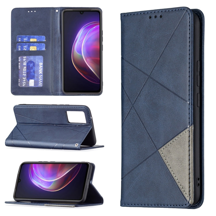 Rhombus Texture Horizontal Flip Magnetic Leather Case with Holder & Card Slots, For vivo V21e 4G, For vivo V21e 5G, For vivo V21, For vivo Y11/Y15/Y12/Y17, For vivo Y20, For vivo Y51 2020 / Y51a / Y51s