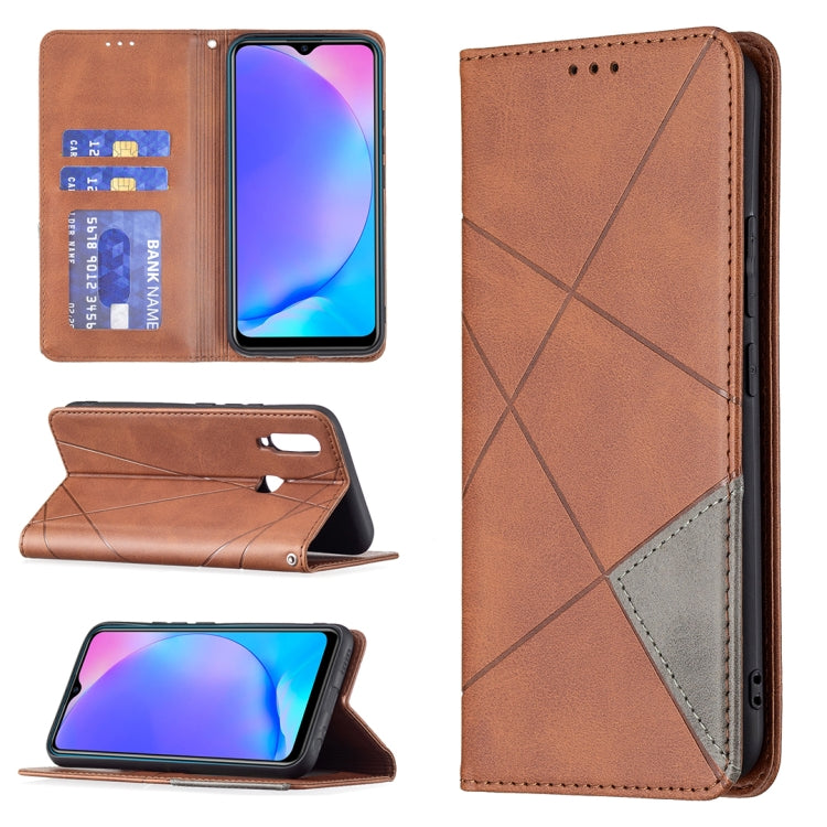 Rhombus Texture Horizontal Flip Magnetic Leather Case with Holder & Card Slots, For vivo V21e 4G, For vivo V21e 5G, For vivo V21, For vivo Y11/Y15/Y12/Y17, For vivo Y20, For vivo Y51 2020 / Y51a / Y51s