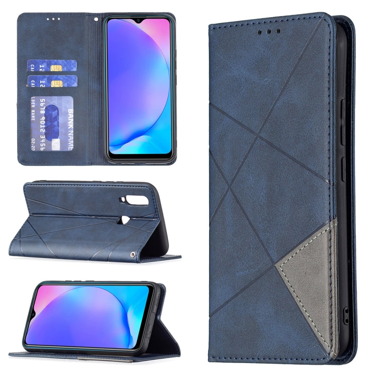 Rhombus Texture Horizontal Flip Magnetic Leather Case with Holder & Card Slots, For vivo V21e 4G, For vivo V21e 5G, For vivo V21, For vivo Y11/Y15/Y12/Y17, For vivo Y20, For vivo Y51 2020 / Y51a / Y51s
