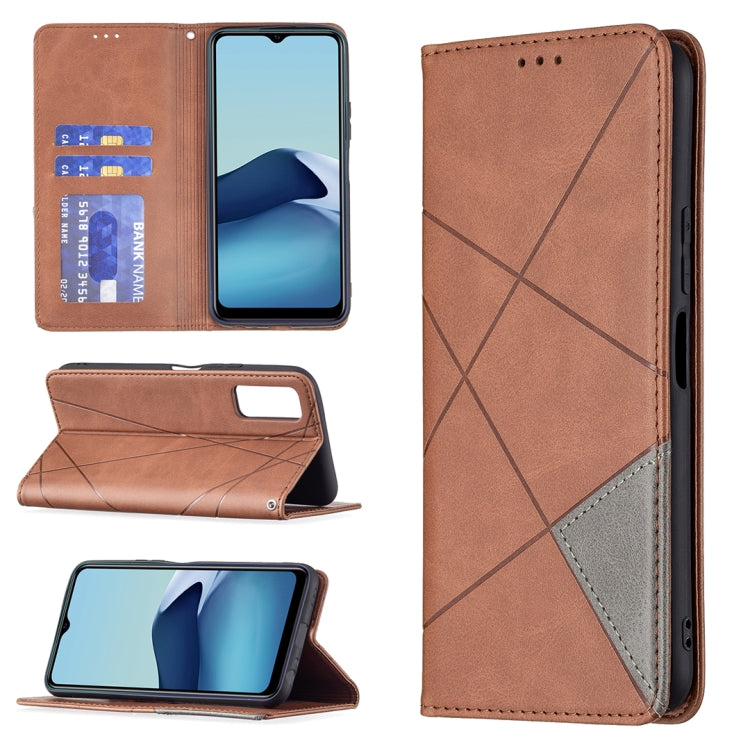 Rhombus Texture Horizontal Flip Magnetic Leather Case with Holder & Card Slots, For vivo V21e 4G, For vivo V21e 5G, For vivo V21, For vivo Y11/Y15/Y12/Y17, For vivo Y20, For vivo Y51 2020 / Y51a / Y51s