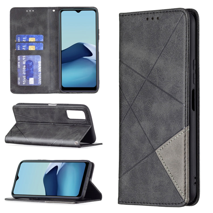 Rhombus Texture Horizontal Flip Magnetic Leather Case with Holder & Card Slots, For vivo V21e 4G, For vivo V21e 5G, For vivo V21, For vivo Y11/Y15/Y12/Y17, For vivo Y20, For vivo Y51 2020 / Y51a / Y51s