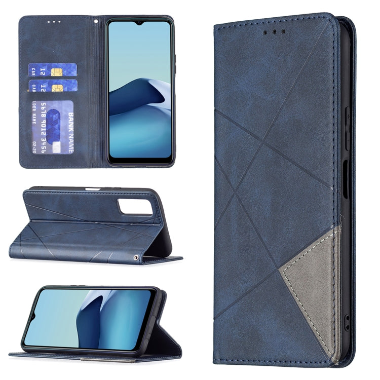 Rhombus Texture Horizontal Flip Magnetic Leather Case with Holder & Card Slots, For vivo V21e 4G, For vivo V21e 5G, For vivo V21, For vivo Y11/Y15/Y12/Y17, For vivo Y20, For vivo Y51 2020 / Y51a / Y51s