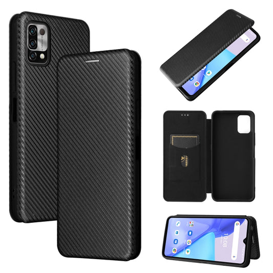 Carbon Fiber Texture Magnetic Horizontal Flip TPU + PC + PU Leather Case with Card Slot, For UMIDIGI Power 5
