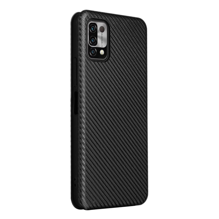 Carbon Fiber Texture Magnetic Horizontal Flip TPU + PC + PU Leather Case with Card Slot, For UMIDIGI Power 5