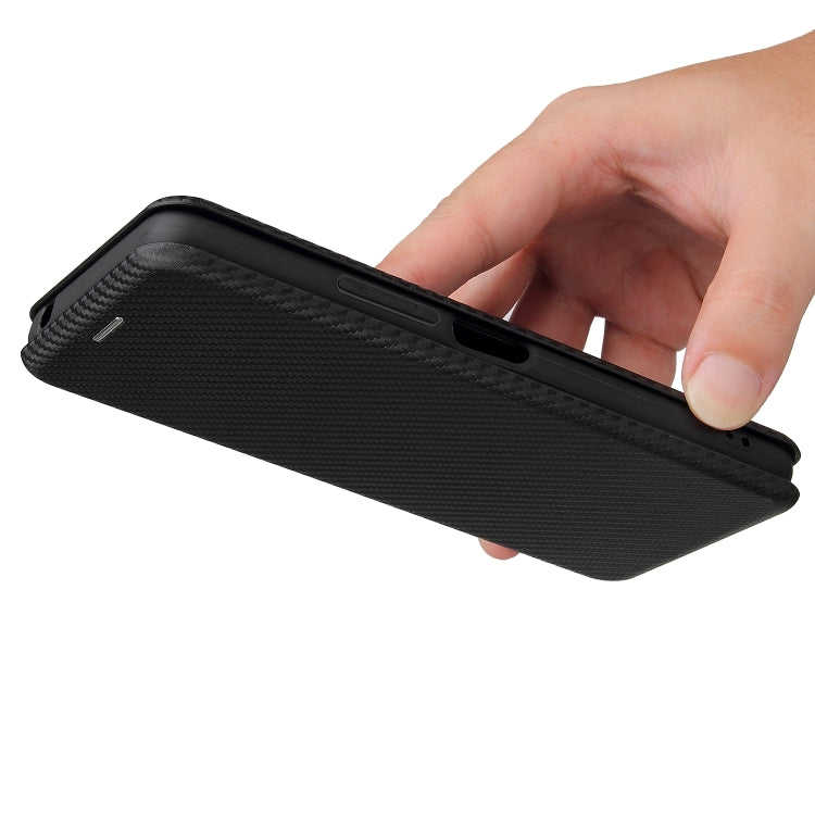 Carbon Fiber Texture Magnetic Horizontal Flip TPU + PC + PU Leather Case with Card Slot, For UMIDIGI Power 5