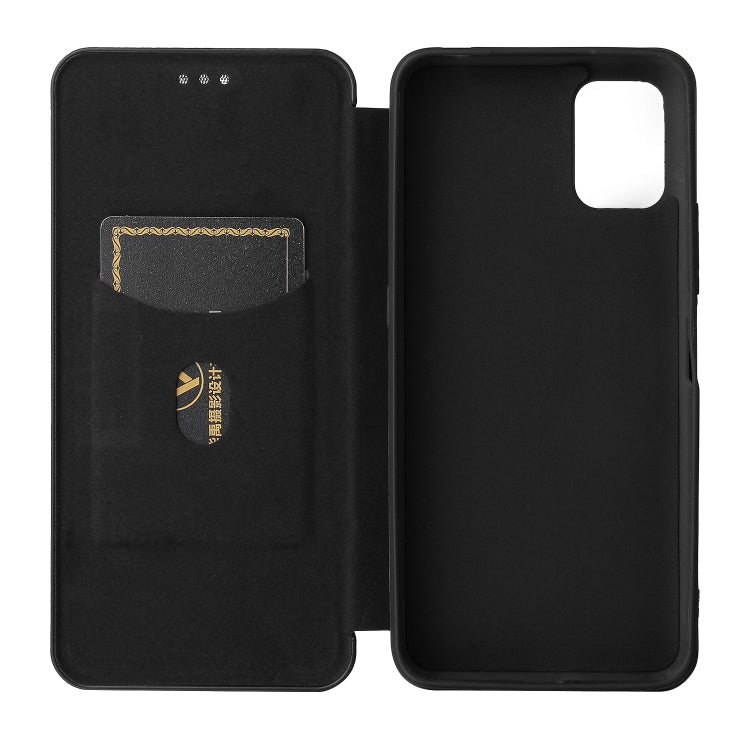 Carbon Fiber Texture Magnetic Horizontal Flip TPU + PC + PU Leather Case with Card Slot, For UMIDIGI Power 5