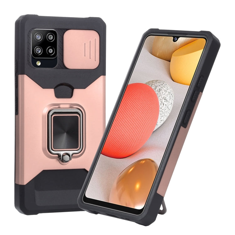 Sliding Camera Cover Design PC + TPU Shockproof Case with Ring Holder & Card Slot, For Google Pixel 5a 5G, For Samsung Galaxy A03s 166.6mm, For Samsung Galaxy A42 5G, For Samsung Galaxy A72 5G, For Samsung Galaxy Note20 Ultra, For Samsung Galaxy S21 5G...