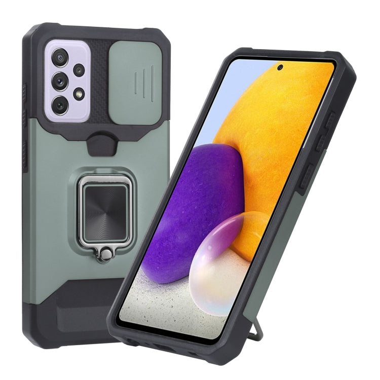 Sliding Camera Cover Design PC + TPU Shockproof Case with Ring Holder & Card Slot, For Google Pixel 5a 5G, For Samsung Galaxy A42 5G, For Samsung Galaxy A72 5G, For Samsung Galaxy Note20 Ultra, For Samsung Galaxy S21 5G, For Samsung Galaxy S21+ 5G     ...