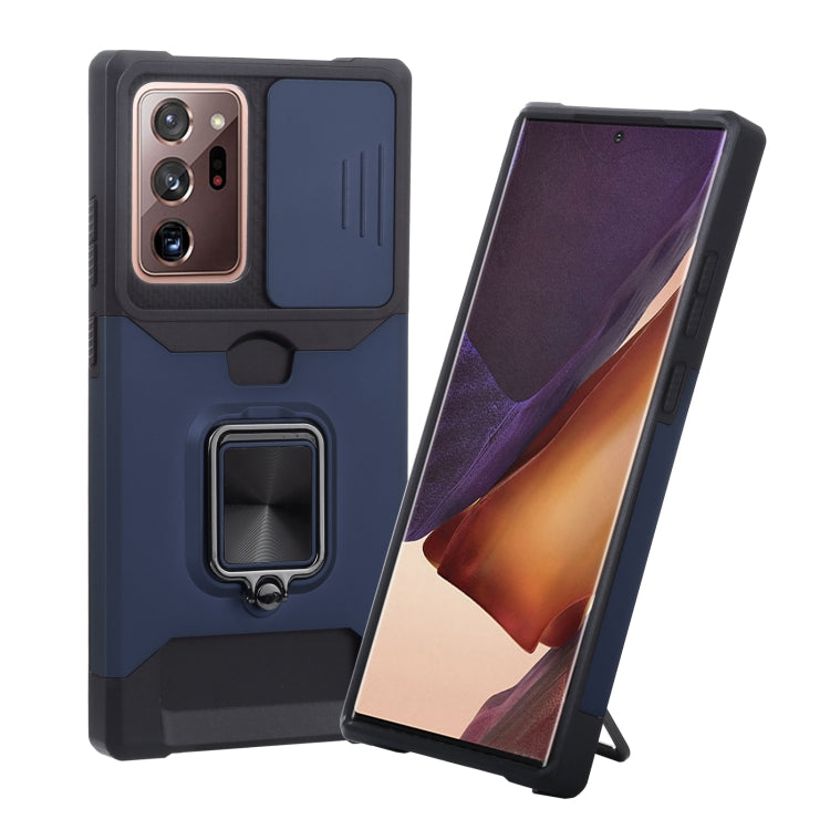 Sliding Camera Cover Design PC + TPU Shockproof Case with Ring Holder & Card Slot, For Google Pixel 5a 5G, For Samsung Galaxy A42 5G, For Samsung Galaxy A72 5G, For Samsung Galaxy Note20 Ultra, For Samsung Galaxy S21 5G, For Samsung Galaxy S21+ 5G     ...