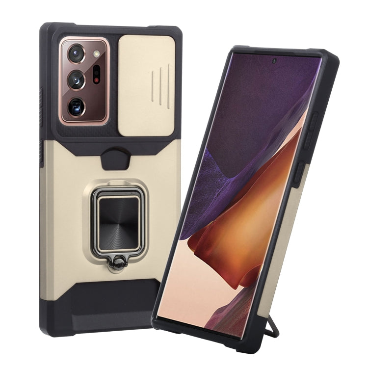 Sliding Camera Cover Design PC + TPU Shockproof Case with Ring Holder & Card Slot, For Google Pixel 5a 5G, For Samsung Galaxy A42 5G, For Samsung Galaxy A72 5G, For Samsung Galaxy Note20 Ultra, For Samsung Galaxy S21 5G, For Samsung Galaxy S21+ 5G     ...