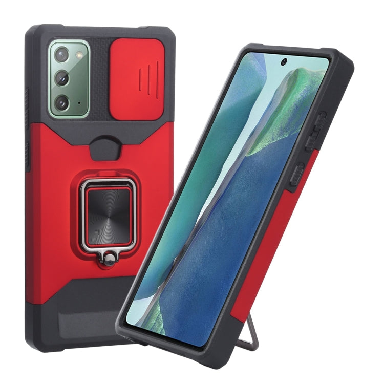 Sliding Camera Cover Design PC + TPU Shockproof Case with Ring Holder & Card Slot, For Google Pixel 5a 5G, For Samsung Galaxy A03s 166.6mm, For Samsung Galaxy A42 5G, For Samsung Galaxy A72 5G, For Samsung Galaxy Note20 Ultra, For Samsung Galaxy S21 5G...