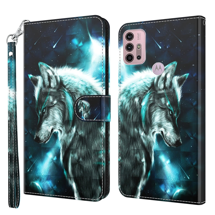 3D Painting Pattern Horizontal Flip TPU + PU Leather Case with Holder & Card Slots & Wallet, For Motorola Moto G30/G10/G20, For Motorola Moto G50