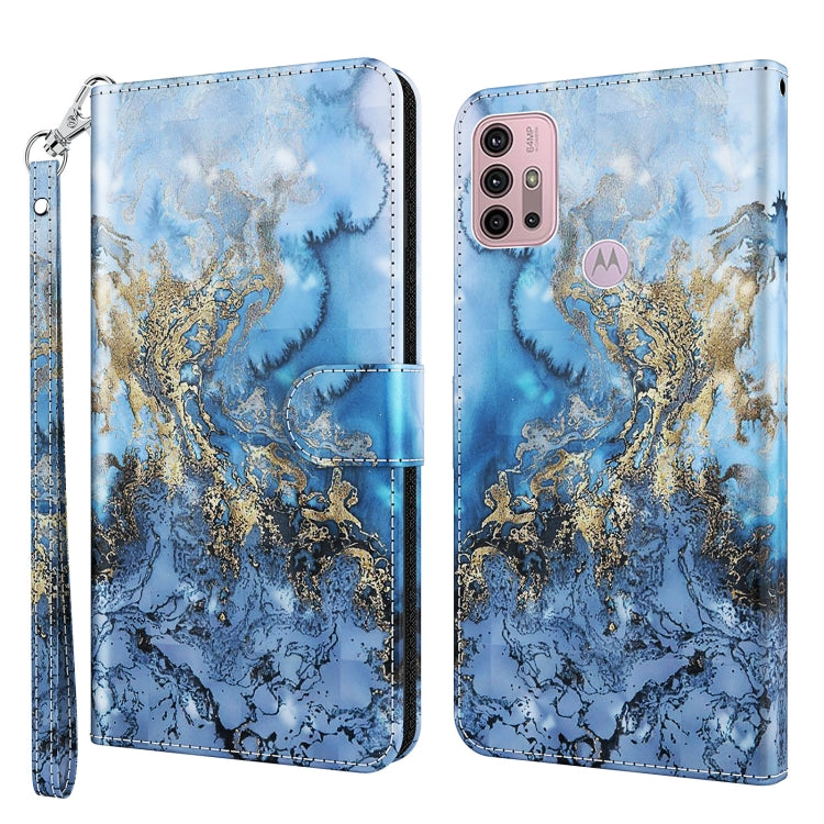 3D Painting Pattern Horizontal Flip TPU + PU Leather Case with Holder & Card Slots & Wallet, For Motorola Moto G30/G10/G20, For Motorola Moto G50