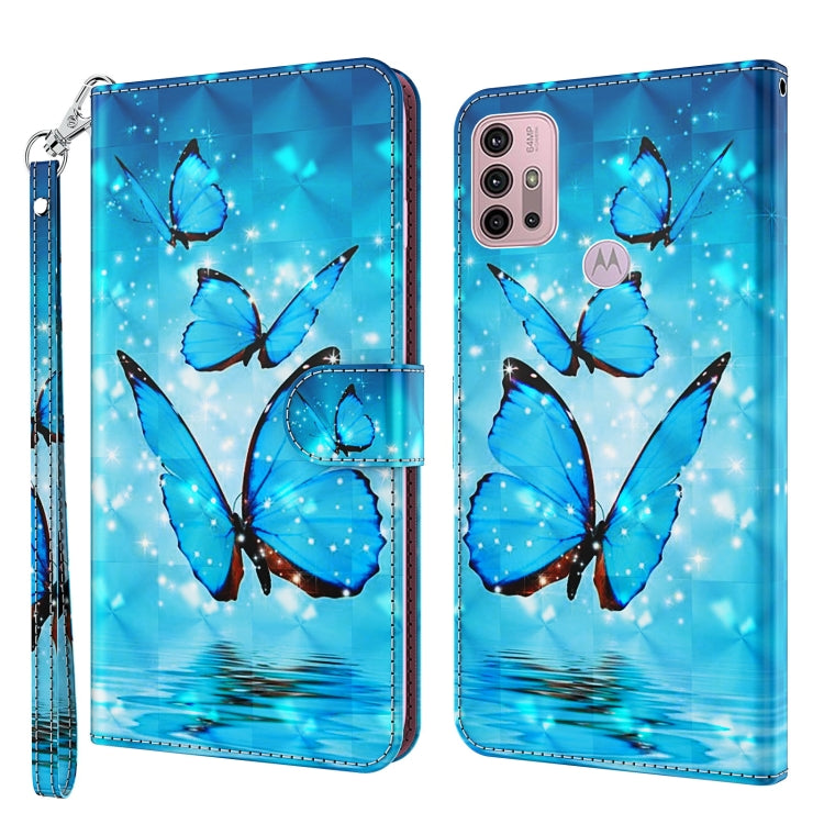 3D Painting Pattern Horizontal Flip TPU + PU Leather Case with Holder & Card Slots & Wallet, For Motorola Moto G30/G10/G20, For Motorola Moto G50