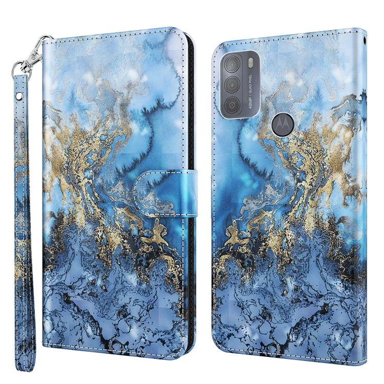 3D Painting Pattern Horizontal Flip TPU + PU Leather Case with Holder & Card Slots & Wallet, For Motorola Moto G30/G10/G20, For Motorola Moto G50