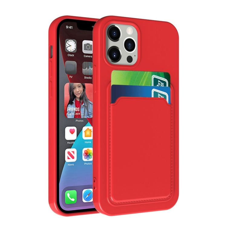 TPU + Flannel Lining Shockproof Case with Card Slots, For iPhone 13 Pro, For iPhone 13 mini, For iPhone 13