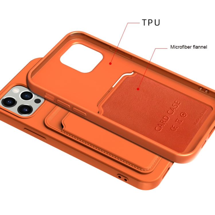 TPU + Flannel Lining Shockproof Case with Card Slots, For iPhone 13 Pro, For iPhone 13 mini, For iPhone 13