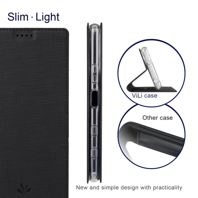 ViLi DMX Series Shockproof TPU + PU Leather Magnetic Attraction Horizontal Flip Case with Card Slot & Holder, For Sony Xperia 5 III, For Sharp Aquos R6